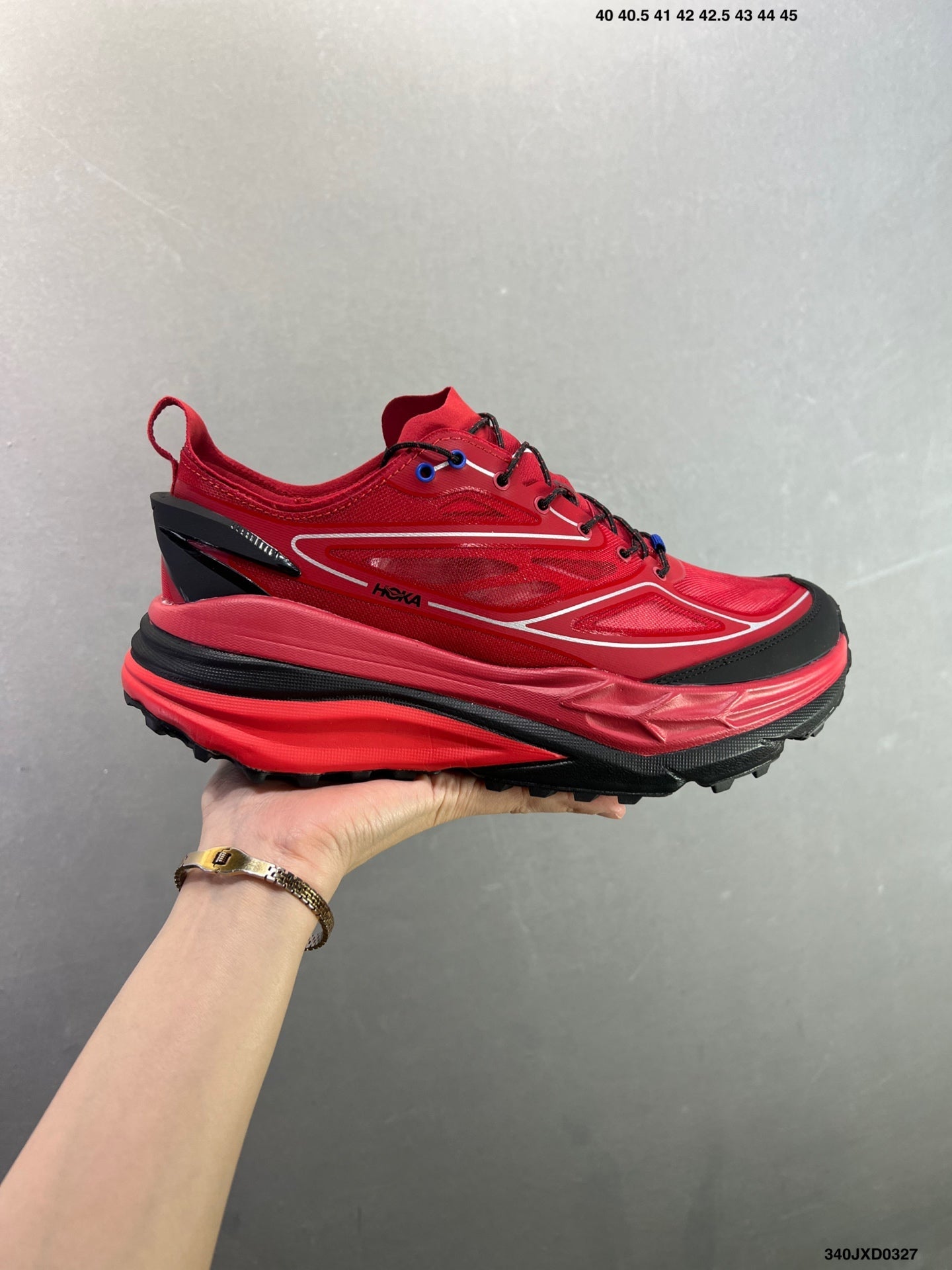 HOKA ONE ONE Stinson 7 Low-Top Professional Trail Running Shoes-Red-11415313633