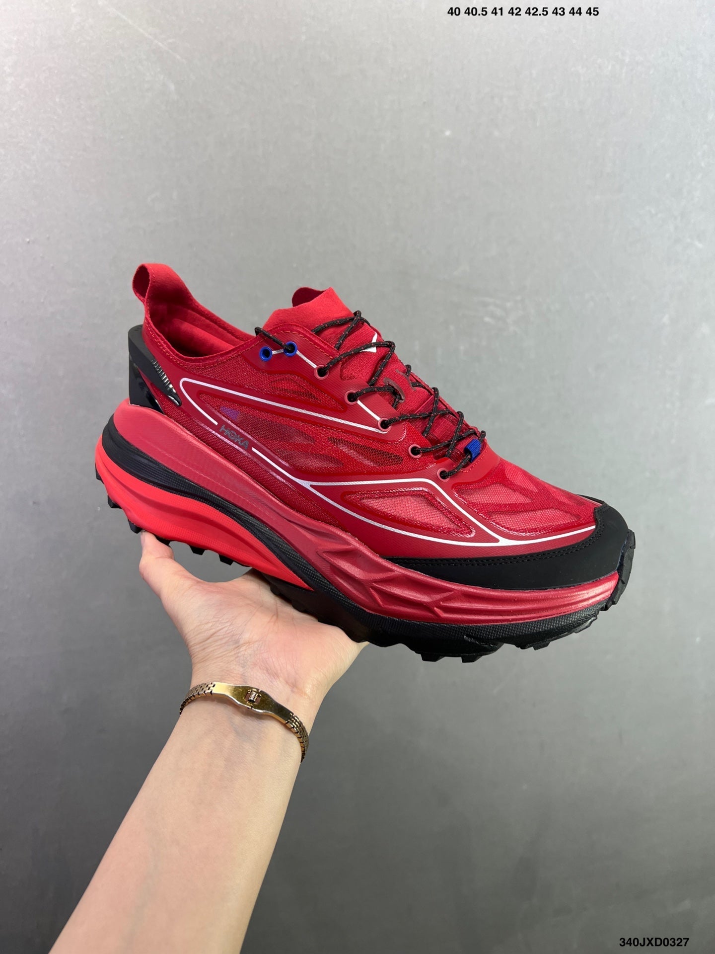HOKA ONE ONE Stinson 7 Low-Top Professional Trail Running Shoes-Red-11415313633